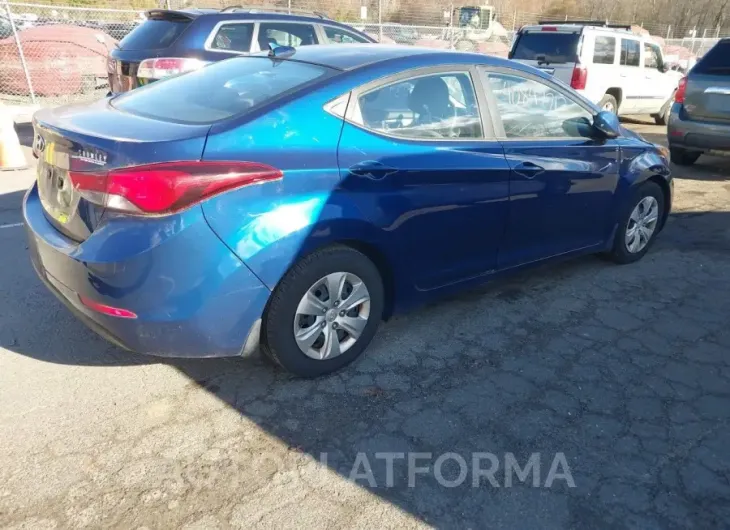 HYUNDAI ELANTRA 2016 vin 5NPDH4AE0GH717569 from auto auction Iaai