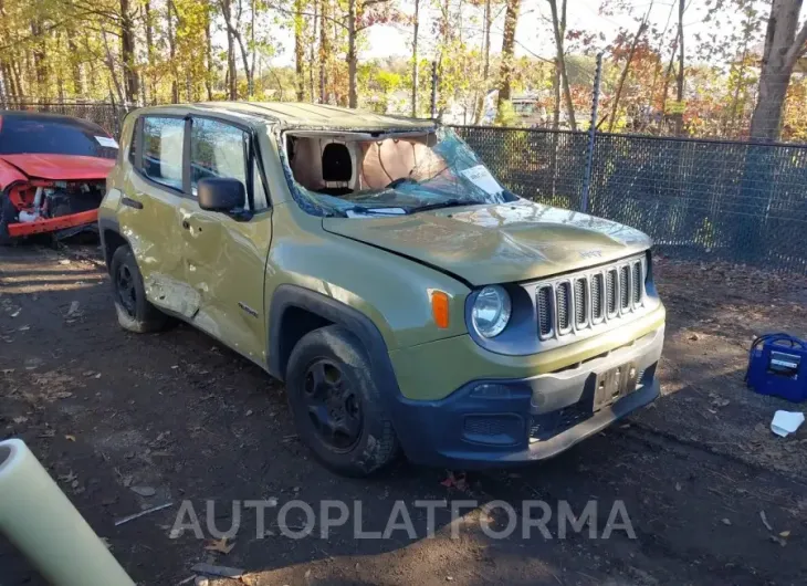 JEEP RENEGADE 2015 vin ZACCJAAT4FPC01895 from auto auction Iaai